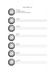 English worksheet: TIME