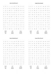 Animals Wordsearch