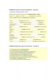 English Worksheet: conditional type 2