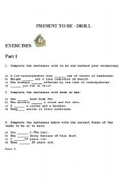 English Worksheet: To Be (Present) - Drill