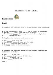 English worksheet: To Be (Present) - Drill