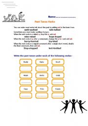 English worksheet: Past Tense Verbs