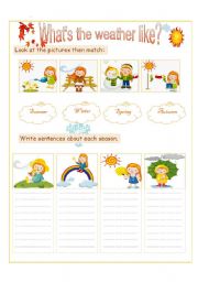 English Worksheet: simple worksheet about the weather