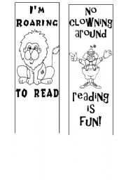 English worksheet: bookmarks