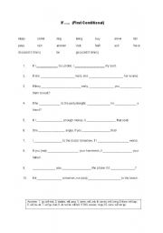 English worksheet: First Conditional Worksheet
