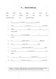 English Worksheet: First Conditional Worksheet