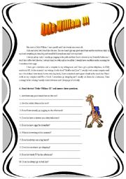 English Worksheet: Duke William III