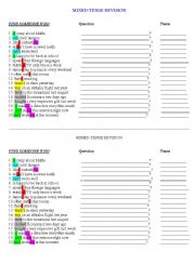 English Worksheet: Find someone who: mixed-tense revision