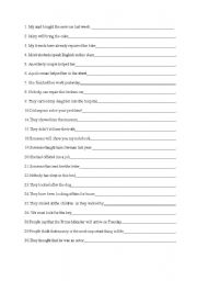 English Worksheet: passive