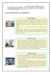 English Worksheet: Reading Comprehension: London