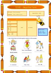 English Worksheet: TO BE