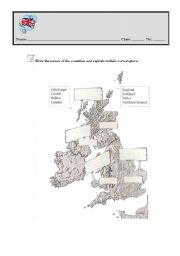 English Worksheet: United Kingdom - exercises