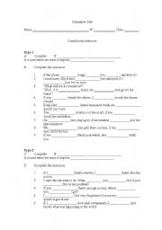 English Worksheet: If clauses