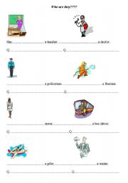 English worksheet: Who are they?