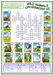 Wild Animals Crossword (2 of 2)