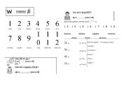 English worksheet: Numbers