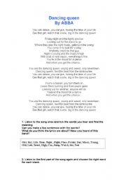 English Worksheet: Song in English 