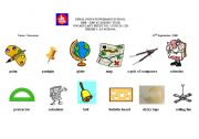 English worksheet: classroom objects (vocabulary expansion)