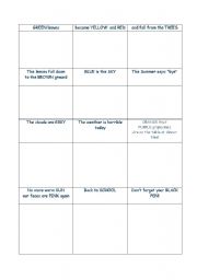 English Worksheet: filastrocca dei colori