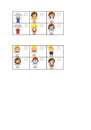 English worksheet: bingo cards to go with countries dices