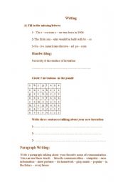 English Worksheet: writing spelling test