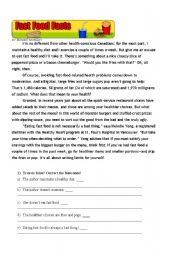 English Worksheet: Fast food