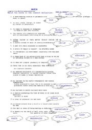 English worksheet: match