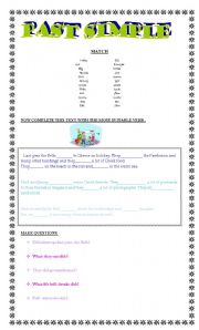 English Worksheet: simple past - irregular verbs