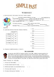 SIMPLE PAST WORKSHEET