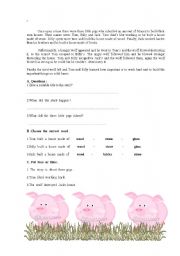 English Worksheet: The  Three Little  Pigs 