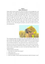 English Worksheet: Ulysses reading comprehension