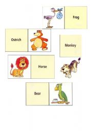 English Worksheet: animal domino (2/3)