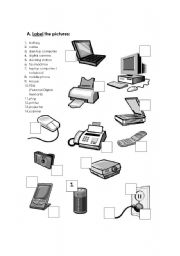 English Worksheet: Computer Hardware