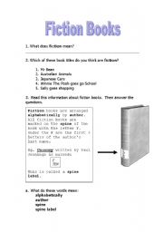 English worksheet: Fiction Books