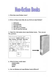 English Worksheet: Non-fiction books