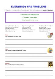 English worksheet: Everybody has problems