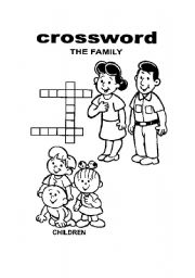 English Worksheet: family crossword 2