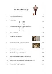 English Worksheet: Mr Beans Holiday