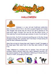 Halloween - reading and activities