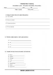 English worksheet: Test