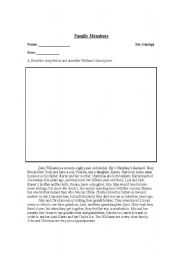 English worksheet: Family Story