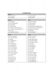 English Worksheet: 20 questions game