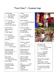 English Worksheet: Toms� Diner