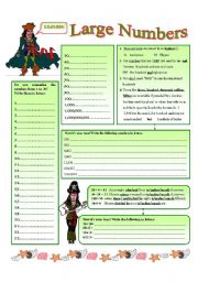 English Worksheet: Large numbers