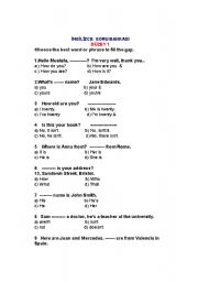 English Worksheet: quiz for elementary level