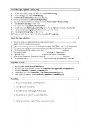 English Worksheet: adjectives ed/ing