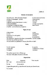 English worksheet: How to present a document