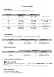 English Worksheet: adjective degrees