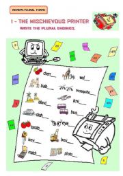 English Worksheet: Plurals