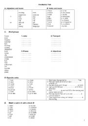English Worksheet: vocabulary worksheet